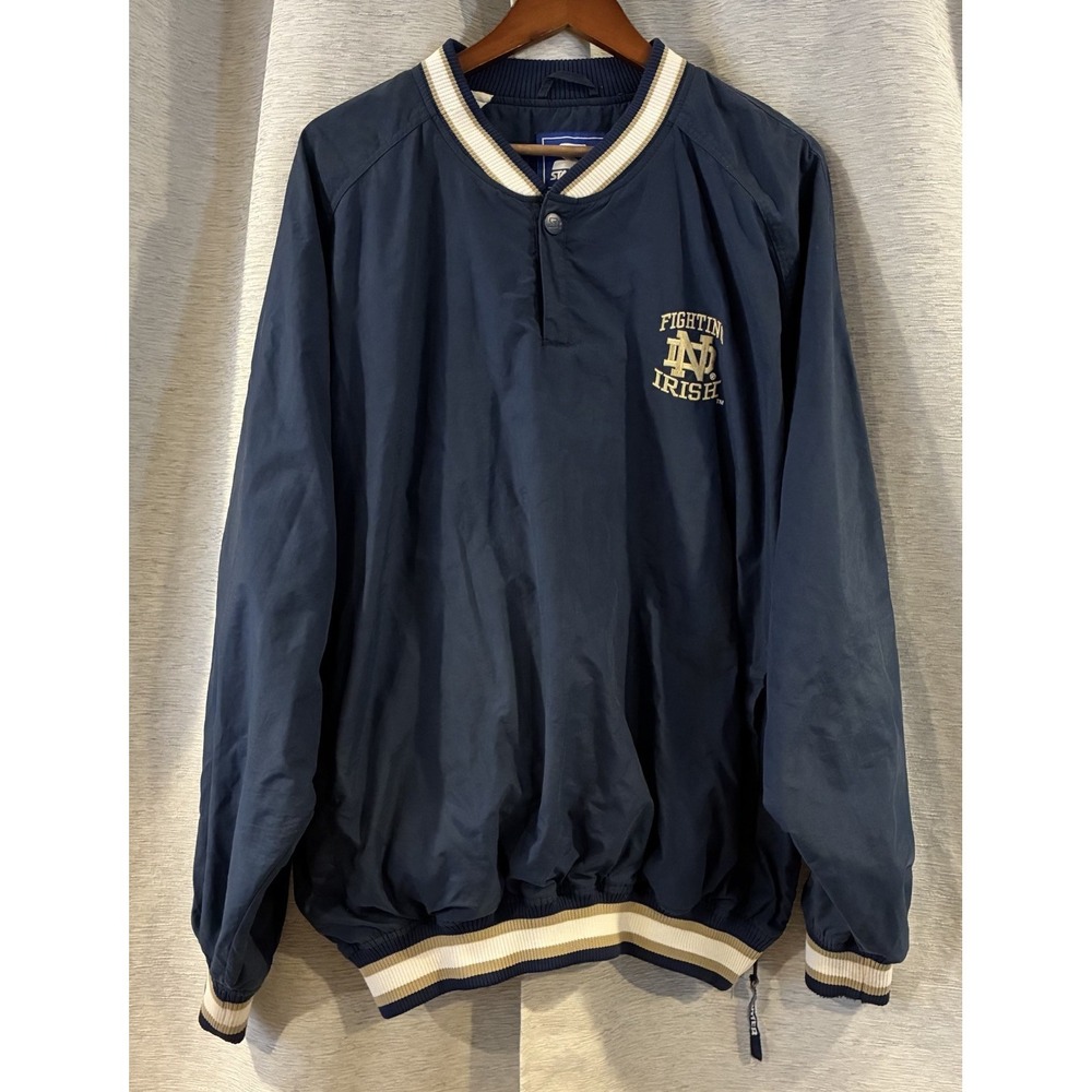 Vintage Notre Dame Fighting Irish Starter Pullover Windbreaker Jacket Men's XL